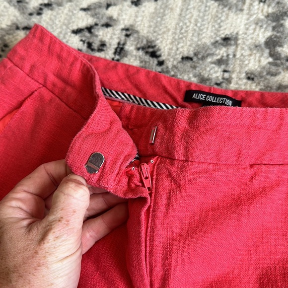 Alice Collection Scalloped Hem 9" Rise Pink Shorts Size 6 - Picture 6 of 12